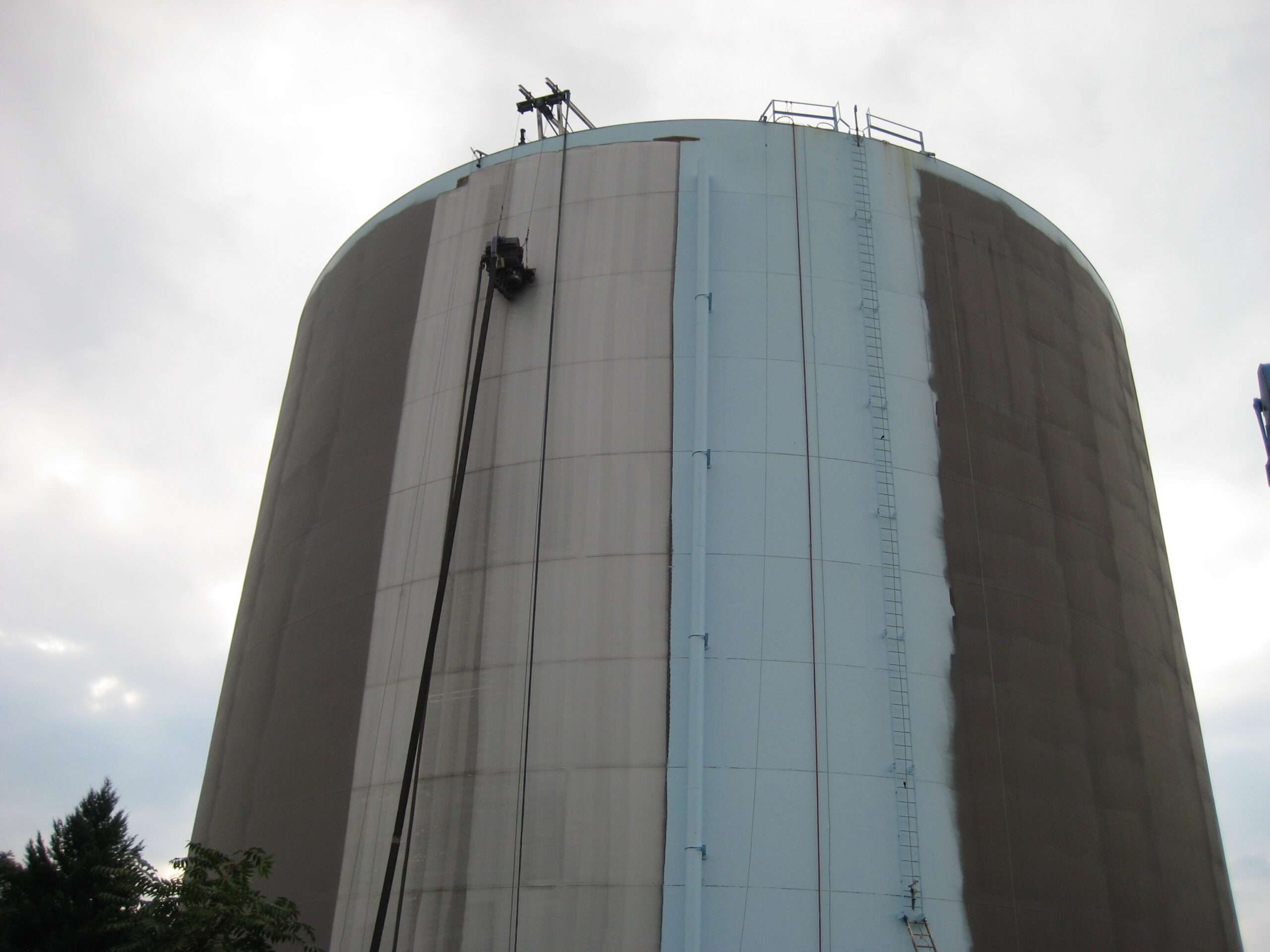 Water tank painting project by Liberty Maintenance